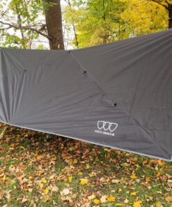 Gold Armour Rainfly Tarp Hammock, Premium 14.7ft/12ft/10ft/8ft Rain Fly Cover, Waterproof Ultralight Camping Shelter Canopy, Survival Equipment Gear Camping Tent Accessories (OD Green 12ft x 10ft) Od Green 12ft X 10ft 62 91KNu0NYxhL