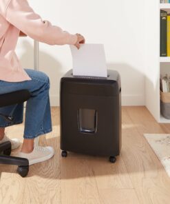 Amazon Basics 15 Sheet - New model Cross Cut Paper and Credit Card CD Shredder With 6 Gallon Bin, Black 43 91KQNxQvlVL