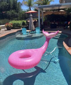 Jasonwell Giant Inflatable Mermaid Tail Pool Float with Fast Valves Summer Beach Swimming Pool Party Lounge Raft Decorations Toys for Adults Kids (Pink) Pink - XL 31 91KR6AzT8JL