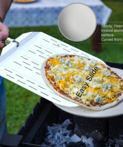 neatNuseful Pizza Peel 12 inch with Long Foldable Handle – Aluminum Pizza Paddle – Pizza Spatula or Pizza Turning Peel – Pizza Oven Accessories – For Baking Dough, Bread and Pastry 24 91KRZMOoloL