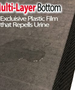 JUMBO SIZE Size Cat Litter Trapper by iPrimio - EZ Clean (Black) - 32 inches by 30 inches Exclusive Water Proof Layer and Puppy Pad Option. Patent Pending. (Sticker Label Peels Off) 32x30 - Black 29 91KV2tVJEzL