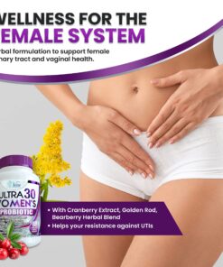 Probiotics For Women With Digestive Enzymes Prebiotics Cranberry & Goldenrod For Vaginal & Gut Health 30 Billion CFU Womens Probiotic Bloating Relief Multi Enzyme Pro PH Balance Vegan Gluten Free 60ct 1 Count (Pack of 1) 14 91KXMr1qbVL