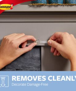 Command 17026CLR B007RKFCFY Decorative Replacement Strip, Mini, 1/2 Lb, Rubber Resin Adhesive, Paper Liner, 120 Clips, Clear, Count 18 91KYA8iMhIL 1