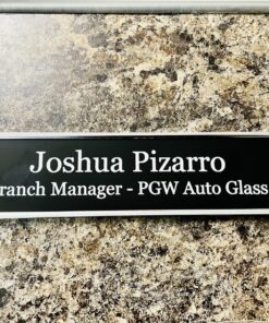 Lasercrafting Office Desk Name Plate or Wall/Door Sign - 2x8 or 2x10 - Laser Engraved Sign - CUSTOMIZE. Holder/bracket available. Choose colors and fonts. Great gift idea. 28 91KZpbigKSL
