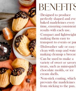 Bellemain Madeleine Pan | 12-Well Madeleine Mold Makes 12 Madeleine Cookies | Nonstick Tea Cake Pan for Madeleines, Cakelet Pan | Warp-Resistant Carbon Steel Madeline Pans (2-Pack) 30 91Kepvic2L