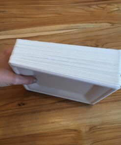 Susty Party 8-Inch Compostable Square Plates (50 Plates), Sugarcane Heavy Duty Disposable Biodegradable Plate, White 16 91KkDaxaEEL