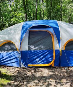 GoHimal 8 Person Tent for Camping, Waterproof Windproof Family Tent with Rainfly, Divided Curtain Design for Privacy Space, Portable with Carry Bag Blue 21 91Ko6q05B2L