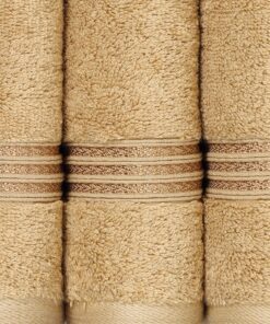 SUPERIOR Egyptian Cotton 6-Piece Towel Set, Bathroom Essentials, Towels for Bathroom, Apartment, Airbnb, Guest Bath, Face, Hand, Bath Towels, Washcloths, Absorbent, Fast Drying, Toast 6 Piece Towel Set 11 91Kp1WKRxUL