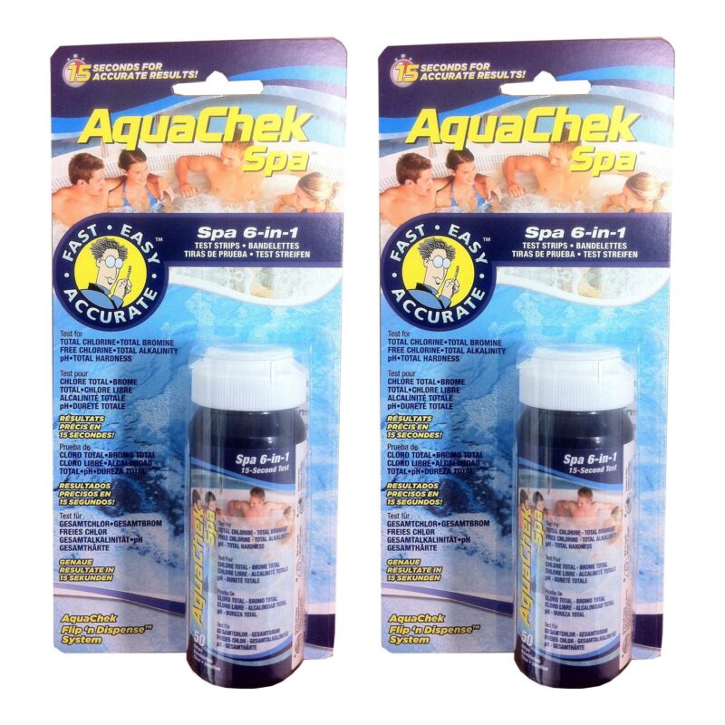 AquaChek 552244-02 Spa 6-in-1 Test Strips (2 Pack) 2-Pack