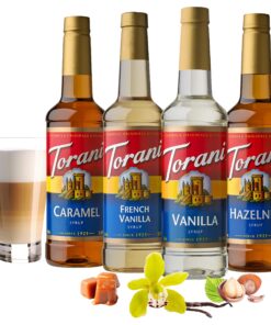Alternative view of Torani Variety Pack Caramel, French Vanilla, Vanilla & Hazelnut, 25.4 Ounces (Pack of 4) Caramel, French Vanilla, Vanilla, Hazelnut 25.4 Fl Oz (Pack of 4)
