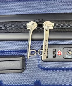 SHOWKOO Luggage Sets Expandable PC+ABS Durable Suitcase Double Wheels TSA Lock 3pcs Blue 20in24in28in 39 91L0rNIJqaL