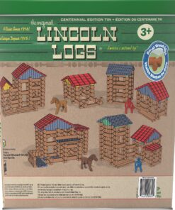 Lincoln Logs Centennial Edition Tin Amazon Exclusive-150+ Pieces-Real Wood-Ages 3+-Best Retro Building Gift Set for Boys/Girls-Creative Construction Engineering-Top Blocks Kit-Preschool Education Toy 34 91L1SRCTi8L