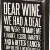 Primitives by Kathy 27179 Box Sign, 4" x 5", Dear Wine… 19 91L1m6UTaJL