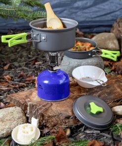 MalloMe Camping Cookware Mess Kit for Backpacking Gear – Camping Cooking Set - Camping Pots and Pans Set - Backpacking Stove/Portable Stove Compatible - Camp Kitchen Equipment Accessories Pot 1 Liter Pot 43 91L75OzDjHL