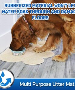 PET MAGASIN Cat Litter Mat (2-Mat Set) - Soft and Durable Pet Litter Mats for Cats, Dogs, and Puppies - One Big (24.5'' x 16.5'') and One Small (15.5'' x 12.5) Medium 26 91LTmevwfiL