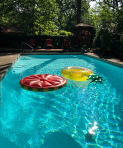 SWIMLINE Original Large Island Pool Float Collection for 1-3 Adults & Kids | Inflatable Floating Lounger Mats | XL Size Floaties for Pool Lake Ocean Summer Fun | Multi-Purpose Water Floaty Heavy Duty Fruit Slice (Watermelon) 42 91LToDExenL