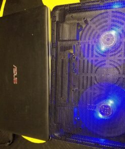 AICHESON Laptop Cooling Pad 2 1000RPM Fans Portable Computer Cooler, Blue LEDs, S007 90 91LU5CwJ4oL