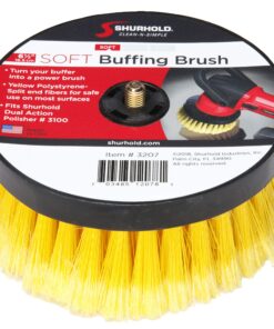 Alternative view of Shurhold 3207 Soft Brush for Dual Action Polisher Soft (Yellow Flagged) for general duty cleaning and scrubbing
