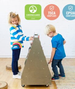 ECR4Kids Double-Sided Mobile Book Display, Classroom Bookshelf, Grey Wash 23 91Lg7JXmEwL