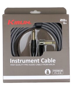KIRLIN Cable IWB-202BFGL-20/CA 20-Feet Premium Plus Instrument Cable, Carbon Gray Woven Jacket 20 feet 4 91LlOxSwElL