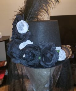 Funny Party Hats Top Hats for Adults Dress Up Hats Costume Party Hats for Men Women Unisex Black 7" Top Hat 35 91LpQiLXUL