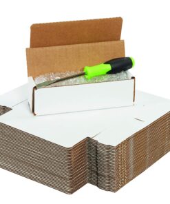 Aviditi White Corrugated Cardboard Mailing Boxes, 5" x 2" x 2", Pack of 50, Crush-Proof, for Shipping, Mailing and Storing 5" x 2" x 2" 15 91Lpr68Xp9L