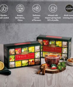 Ahmad Tea Variety Gift Box, 60 Foil Enveloped Teabags, Twelve Teas, 1 Count 27 91LqA2bp5mL
