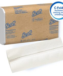 Scott Essential C Fold Paper Towels (01510) with Fast-Drying Absorbency Pockets, 12 Packs / Case, 200 C Fold Towels / Pack 12 91LtiJ4gqjL