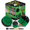 Drill Brush - Household Cleaners - Kitchen - Cleaning Supplies - Scrub Brush - Oven - Stove Top Cleaner - Countertop - Backsplash - Sink - Dish Brush - Pots and Pans - Cast Iron Skillet - Frying Pan Green 7 91Lw8VrM3aL
