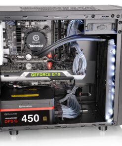 Thermaltake Versa H15 SPCC Micro ATX Mini Tower Computer Chassis CA-1D4-00S1NN-00, Black Computer Case 62 91MBWRxsTtL