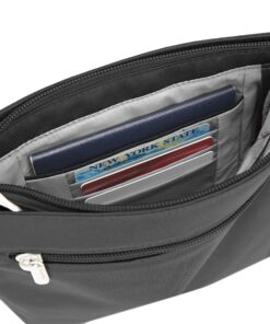 Travelon Anti-Theft Classic Mini Shoulder Bag, Black, One Size, 8.5 x 8.5 x 2 54 91MEGcPcMOL