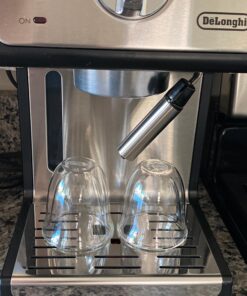 De'Longhi DeLonghi Double Walled Thermo Espresso Glasses, Set of 2, Regular, Clear, 90 milliliters Espresso Glasses (set of 2) 30 91MGpkvu6KL