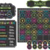 Teacher Created Resources TCR5615 Chalkboard Brights Calendar Bulletin Board Set, Paper, Multi 13 91MGuywbVSL