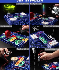 Snap Circuits LIGHT Electronics Exploration Kit | Over 175 Exciting STEM Projects | Full Color Project Manual | 55+ Snap Circuits Parts | STEM Educational Toys for Kids 8+,Multi Lights 13 91MKby9FXZL