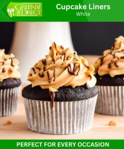 Green Direct Cupcake Liners - Standard Size Cupcake Wrappers to use for Pans or carrier or on stand - White Paper Baking Cups Pack of 500 29 91MKux01TQL