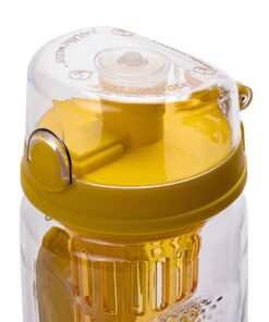 Hydracy Fruit Infuser Water Bottle - 32 oz Sports Bottle - Time Marker & Full Length Infusion Rod + 27 Fruit Infused Water Recipes eBook Gift - Your Healthy Hydration Made Easy Sunny Yellow 26 91MMaLQqqNL