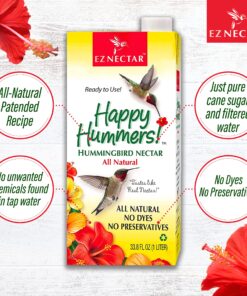 EZNectar Happy Hummers! Clear Ready-To-Use Hummingbird Nectar, 33.8 oz 16 91MO6dHAr4S