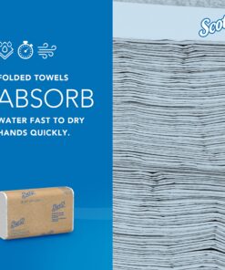 Scott® Multifold Paper Towels (03650), with Absorbency Pockets™, 9.2" x 9.4" sheets, White, Compact Case for Easy Storage, (250 Sheets/Pack, 12 Packs/Case, 3,000 Sheets/Case) 250 Count (Pack of 12) 20 91MPSYlpkdL