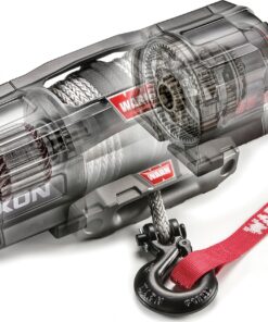 Alternative view of WARN 101145 AXON 45 Powersports Winch With Steel Rope and HUB Wireless Receiver: 1/4" Diameter x 50' Length, 2.25 Ton (4,500 lb) Pulling Capacity 4,500 lbs.