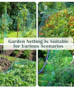CandyHome 13Ft x 33Ft Anti Bird Protection Mesh Garden Netting Seedlings Plants Flowers Fruit Trees Vegetables from Rodents Deer Reusable Fencing, 13Ft x 33Ft, Green 17 91MXjT6W67L