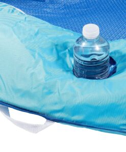 SwimWays Spring Float Recliner - Swim Lounger for Pool or Lake - Light Blue/Dark Blue 19 91Ma40pF9VL