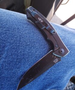 Zero Tolerance 0450CF; Folding Knife with 3.25” DLC-Coated S35VN Stainless Steel Blade, All-Black Carbon Fiber and Titanium Handle Scales, KVT Ball-Bearing Opening, Frame Lock, Pocketclip; 2.45 OZ. 45 91McIqKdToL