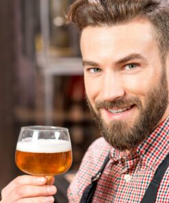 Glass Hydrometer Test Tube Jar & Cylinder Brush - Narrow Flask for Alcohol by Volume Test - Moonshine, Homebrew Beer, Home Wine Making Kits, Borosilicate Glass 3.3 12 91Mfya5bF3L