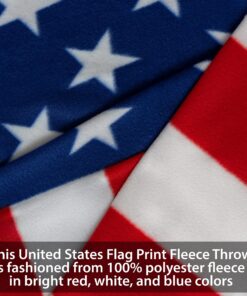 American Flag Throw Blanket - Plush Polyester Fleece United States Blanket, American Flag Home Decor for Veterans - 50"x60" 12 91MiGdyWH2L