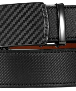 CHAOREN Leather Ratchet Belt Men - Customizable Fit, Effortless Style (35mm) Imperial - Black 42" to 48" Waist Adjustable 20 91Mq6NjtRiL