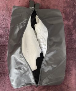 YAMIU Travel Shoe Bags Set of 4 Waterproof Nylon with Zipper for Men & Women, Black 4 Pack - Black 45 91MqaSQ u0L