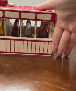 Melissa & Doug Take-Along Show-Horse Stable With Wooden Box and 8 Toy, Barn Play Set, Portable, Toys For Kids Ages 3+ 44 91MrdH9Lh1L 1
