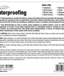STAR BRITE Waterproofing Spray, Waterproofer + Stain Repellent + UV Protection for Boat Covers, Car Covers, Bimini Tops, Tents, Jackets, Backpacks, Boots, Awnings, Patio Covers & More 128 Oz Waterproofing Gallon Waterproofer Spray 17 91MsrpdEoEL