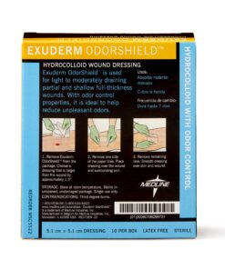 Medline Exuderm Odorshield Hydrocolloid Wound Dressing, 2" x 2" (Pack of 10) 11 91MzH62rZFL