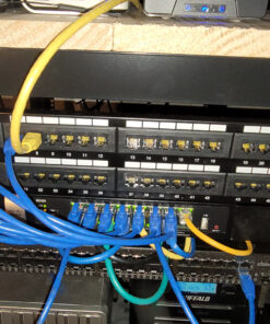 TRENDnet 48-Port Cat6 Unshielded Patch Panel, Wallmount or Rackmount, Compatible with Cat3,4,5,5e,6 Cabling, For Ethernet, Fast Ethernet, Gigabit Applications, Black, TC-P48C6 Rack Mount 23 91N61NOlYGL